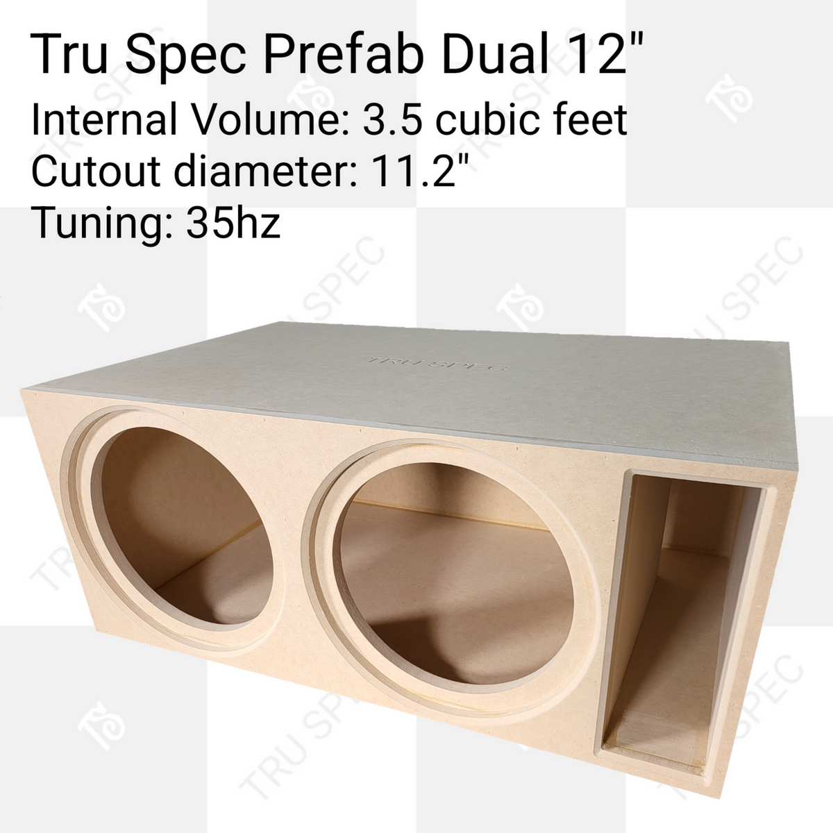 TRU SPEC Prefab Dual 12 Subwoofer Enclosure Sundown SA 12v2
