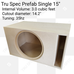 TRU SPEC Prefab Single 15" Subwoofer Enclosure Sundown
