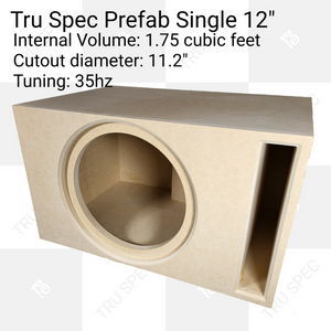 TRU SPEC Prefab Single 12" Subwoofer Enclosure