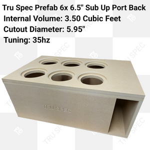 TRU SPEC Prefab 6x 6.5" Sub Up Port Back Subwoofer Enclosure
