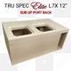 TRU SPEC Elite Prefab Dual Kicker Solo X 12" L7X Sub Up Port Back Subwoofer Enclosure