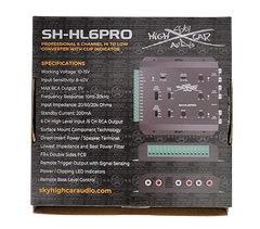 Sky High Car Audio 6 Channel Hi To Low Converter with Remote Bass Control