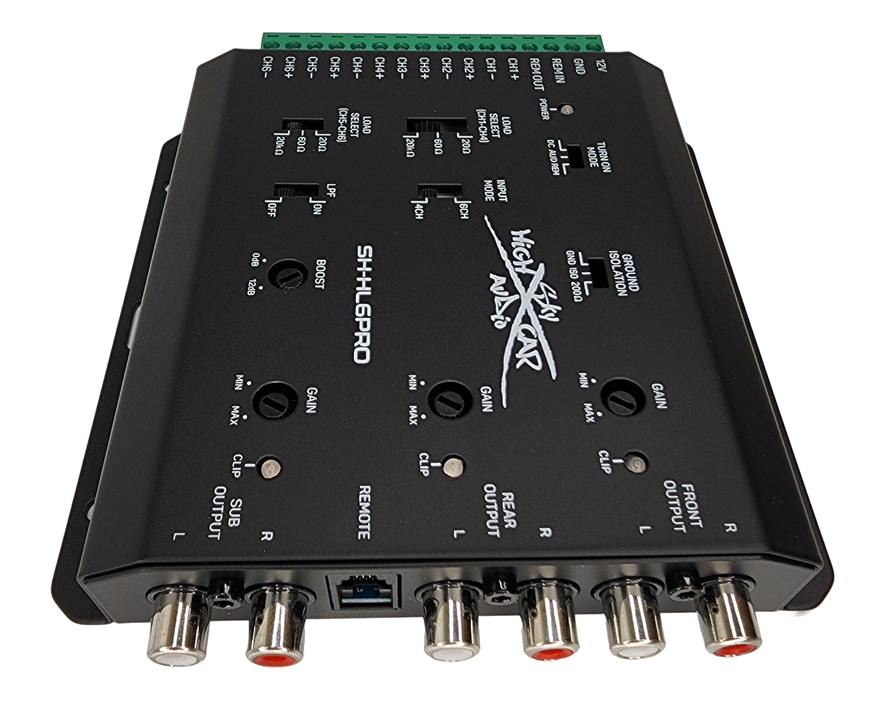 Sky High Car Audio 6 Channel Hi To Low Converter with Remote Bass Control