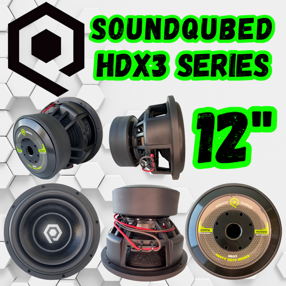 SoundQubed 12" HDX3 Series Subwoofers Droppin HZ Car Audio