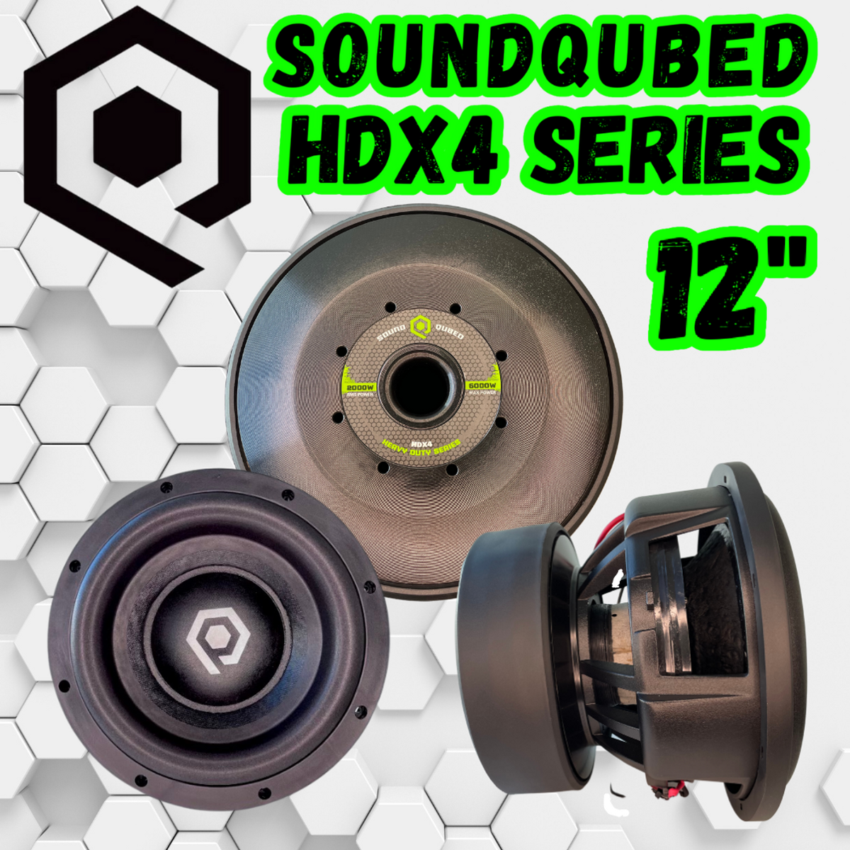 SoundQubed 12" HDX4 Series Subwoofers Droppin HZ Car Audio
