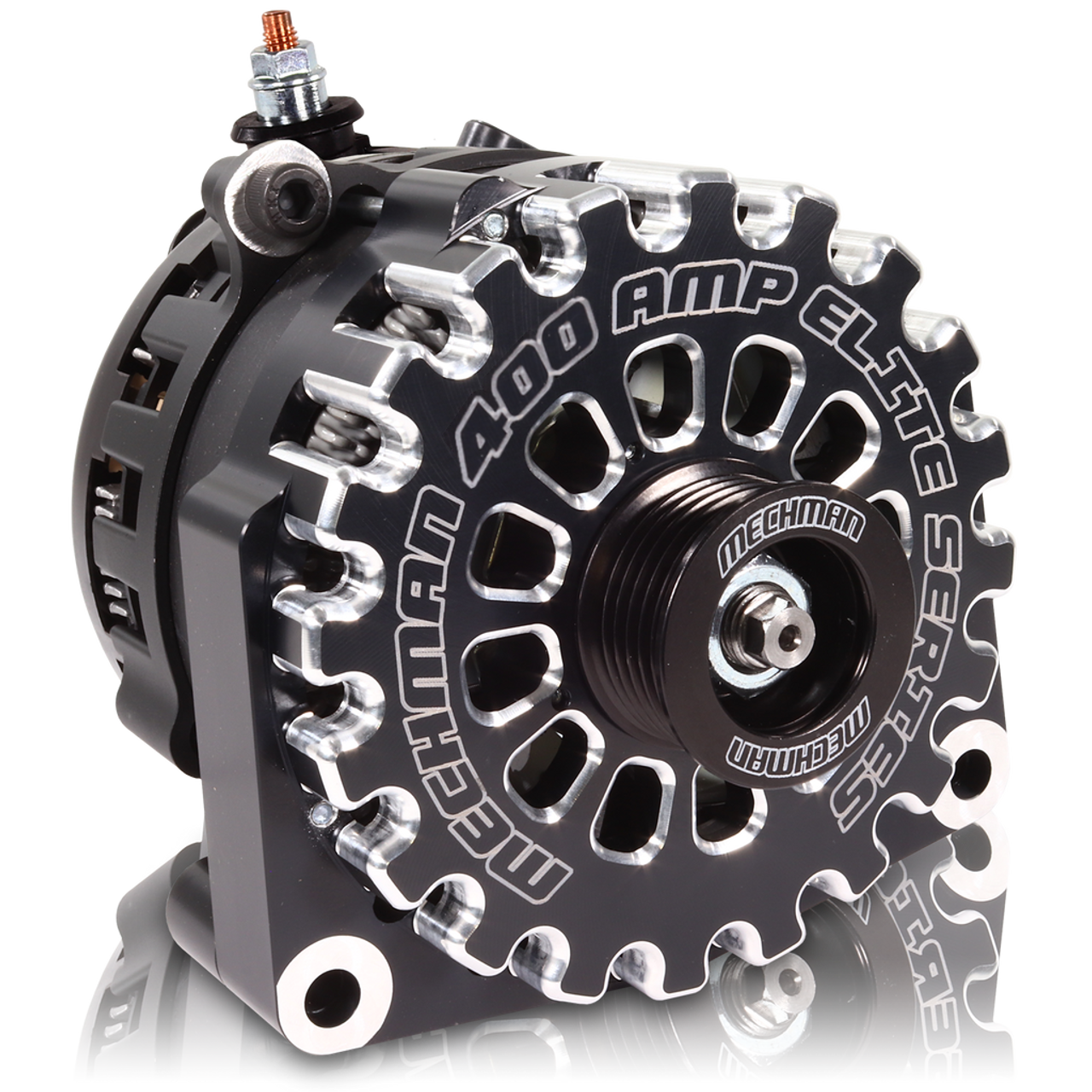 High Output 400 Amp BLACK Billet Alternator For 14-18 GM Silverado Sierra Suburban Tahoe Escalade