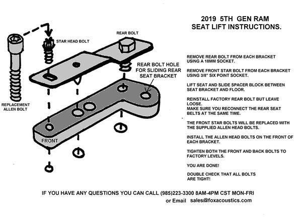 FOX ACOUSTICS 2019+ RAM CREW CAB 2-10" VENTED UNDER SEAT SUBWOOFER BOX