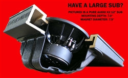 FOX ACOUSTICS DODGE RAM QUAD & CREW CAB 2-12" OR 2-10" VENTED UNDER SEAT SUBWOOFER BOX