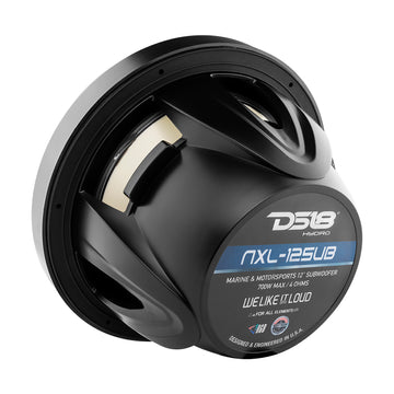 DS18 HYDRO NXL-12SUB/BK 12" Marine Water Resistant Subwoofer with Integrated RGB Lights 700 Watts SVC 4-Ohm - Black