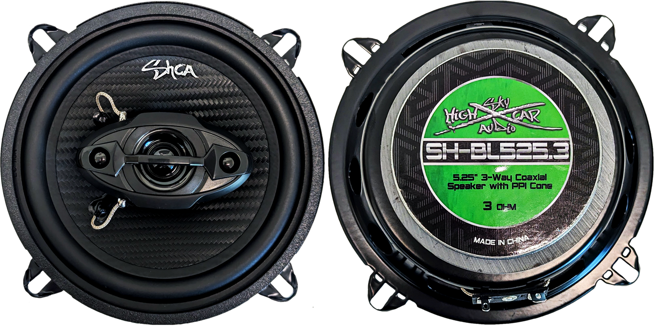 Sky High Car Audio SH-BL525.3 5.25" Coaxial Speakers | 105W RMS | 3Ω (Pair)