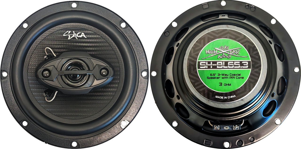 Sky High Car Audio SH-BL65.3 6.5" Coaxial Speakers | 120W RMS | 3Ω (Pair)