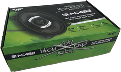Sky High Car Audio C462 4x6" 2-Way Coaxial Speakers | Glass Fiber Cone + Pivoting Tweeter | 30W RMS (Pair)
