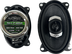 Sky High Car Audio C462 4x6" 2-Way Coaxial Speakers | Glass Fiber Cone + Pivoting Tweeter | 30W RMS (Pair)