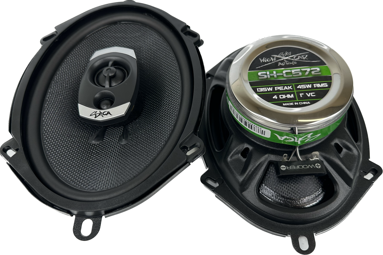 Sky High Car Audio SHCA-C572 5x7" 2-Way Coaxial Speakers | Glass Fiber Cone | 45W RMS (Pair)