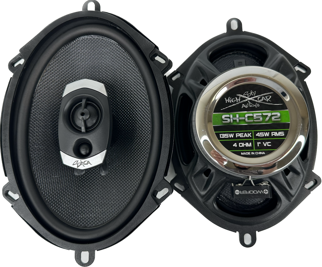 Sky High Car Audio SHCA-C572 5x7" 2-Way Coaxial Speakers | Glass Fiber Cone | 45W RMS (Pair)
