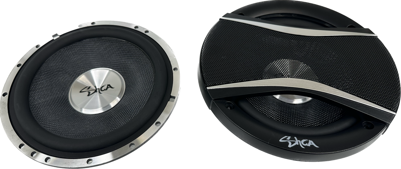 Sky High Car Audio C6C 6.5" 2-Way Component Speakers | Glass Fiber Cone | 45W RMS (Pair w/ Crossovers)
