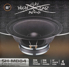 Sky High Car Audio Pro Audio MB84 8" Mid-Bass Loudspeaker w/ 1.5" Voice Coil (Single)
