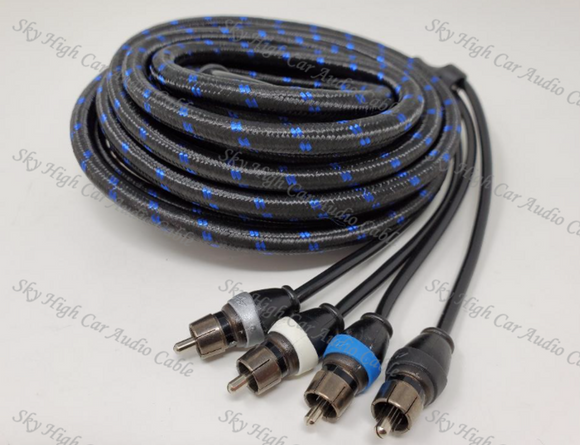 Sky High Car Audio 4 Channel Triple Shielded RCA Cable