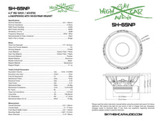 Sky High Car Audio SH-65NP 6.5" Neo Mid Woofer Pair (Modular Component Series)