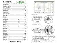 Sky High Car Audio SH-BL525.3 5.25" Coaxial Speakers | 105W RMS | 3Ω (Pair)