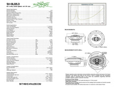 Sky High Car Audio SH-BL65.3 6.5" Coaxial Speakers | 120W RMS | 3Ω (Pair)