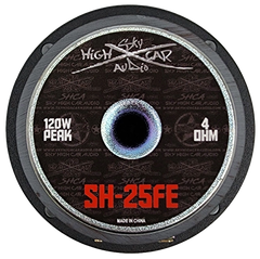 Sky High Car Audio SH-25FE 2.5" Loudspeaker Pair w/ Carbon Fiber Cone (2 Speakers)
