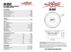 Sky High Car Audio SH-65FE 6.5" Mid Woofer Pair w/ Carbon Fiber Cone (2 Speakers)