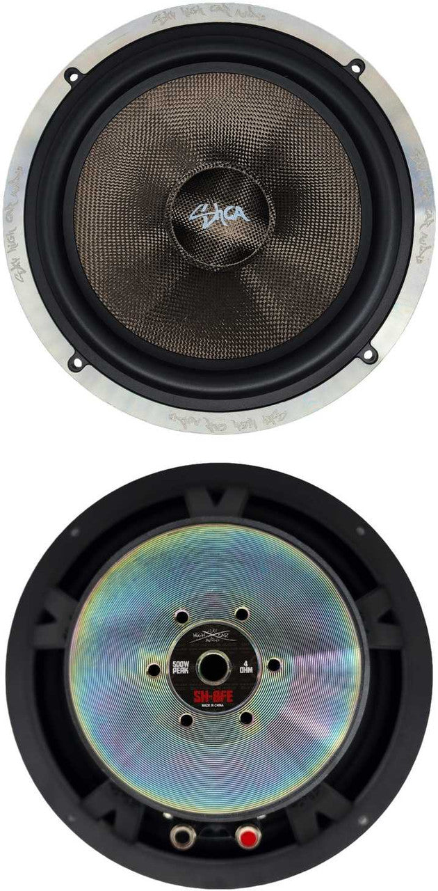 Sky High Car Audio SH-8FE 8" Mid Woofer Pair w/ Carbon Fiber Cone (2 Speakers)