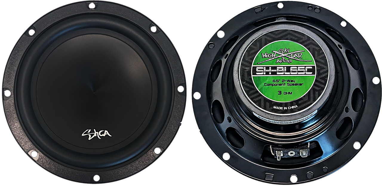 Sky High Car Audio SH-BL65C 6.5" 2-Way Component Speakers | 120W RMS | 3Ω Set (Pair)
