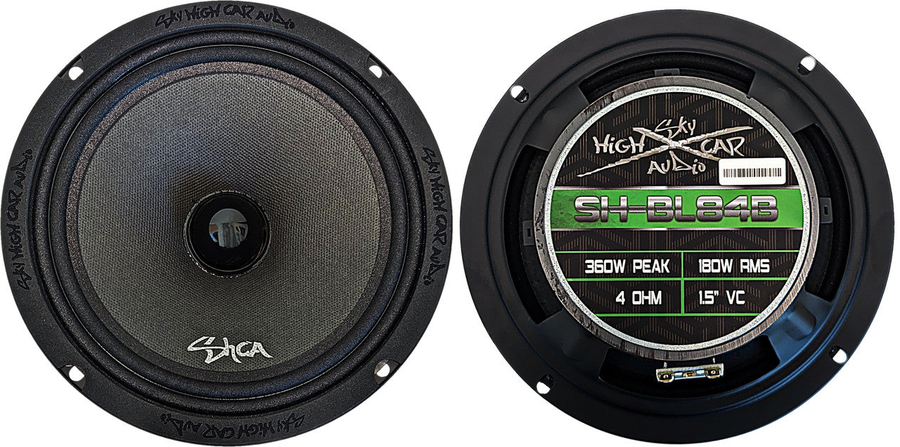 Sky High Car Audio SH-BL84B 8" 4Ω Bullet Midrange Loudspeaker (Single)