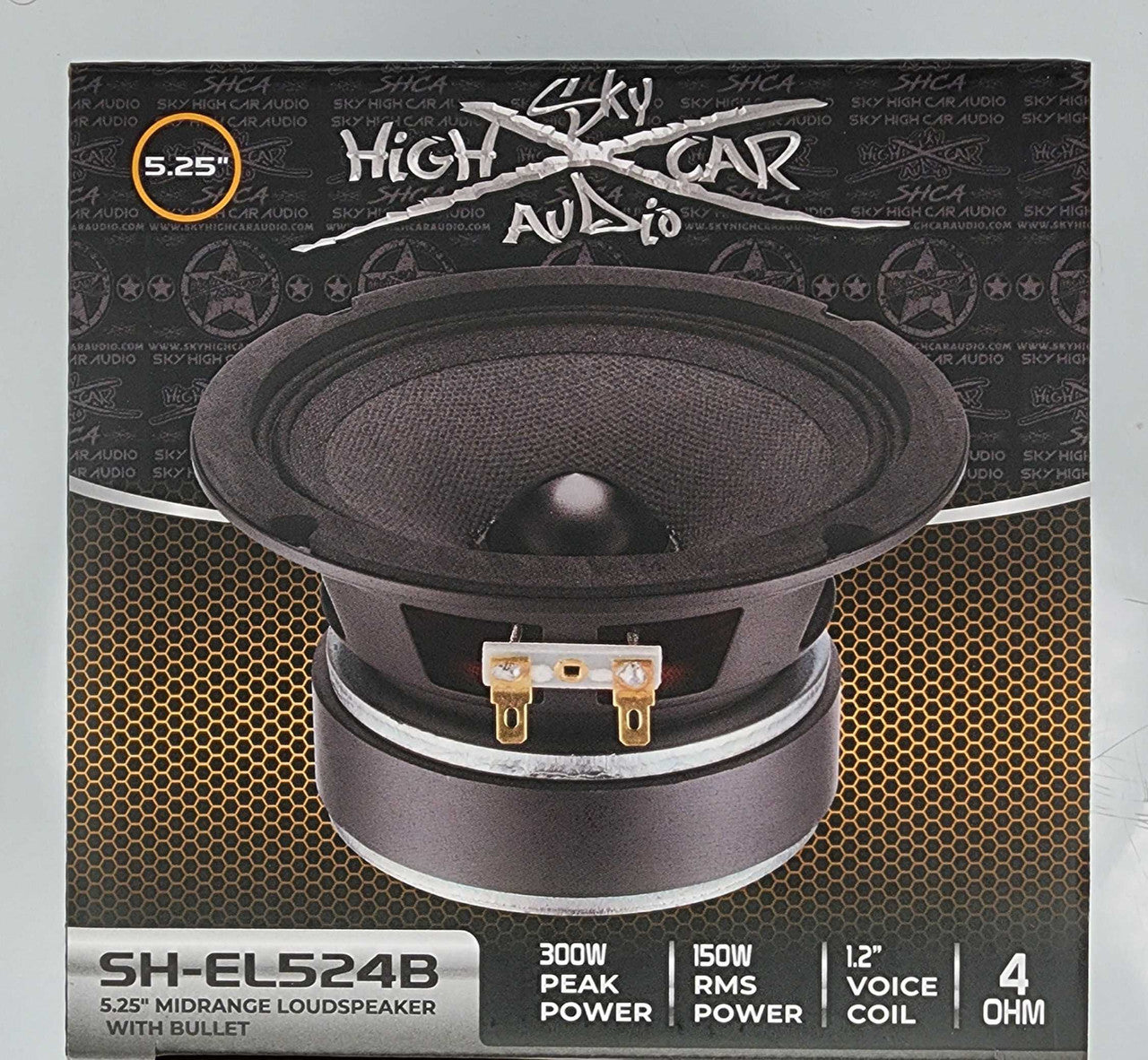 Sky High Car Audio SH-EL524B 5.25" Midrange Loudspeaker w/ Aluminum Bullet (Single)