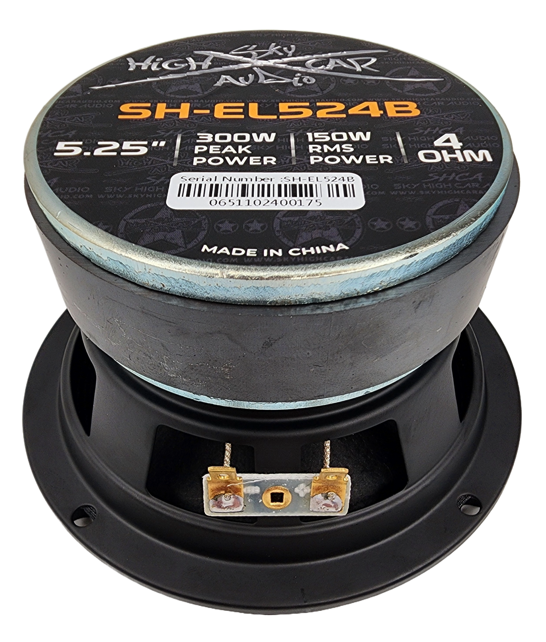 Sky High Car Audio SH-EL524B 5.25" Midrange Loudspeaker w/ Aluminum Bullet (Single)