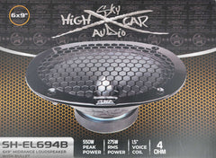 Sky High Car Audio SH-EL694B 6x9" Midrange Loudspeaker w/ Aluminum Bullet (Single)