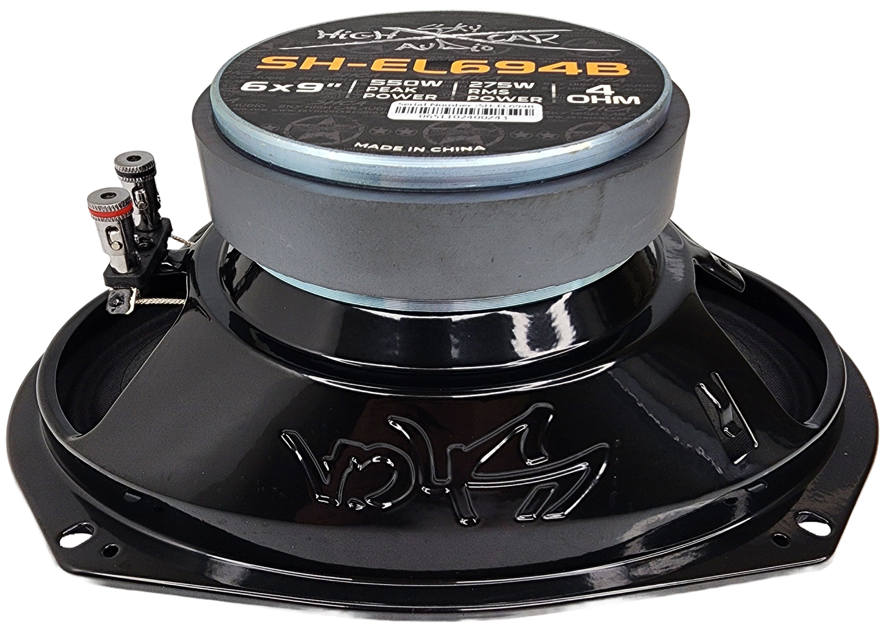 Sky High Car Audio SH-EL694B 6x9" Midrange Loudspeaker w/ Aluminum Bullet (Single)