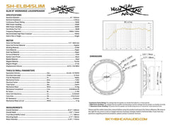 Sky High Car Audio SH-EL84SLIM 8" Slim Pro Audio Midrange Loudspeaker (Single)
