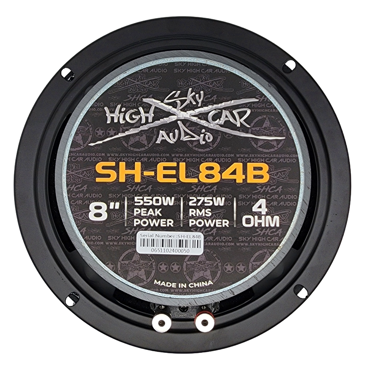 Sky High Car Audio SH-EL84B 8" Midrange Loudspeaker w/ Aluminum Bullet (Single)