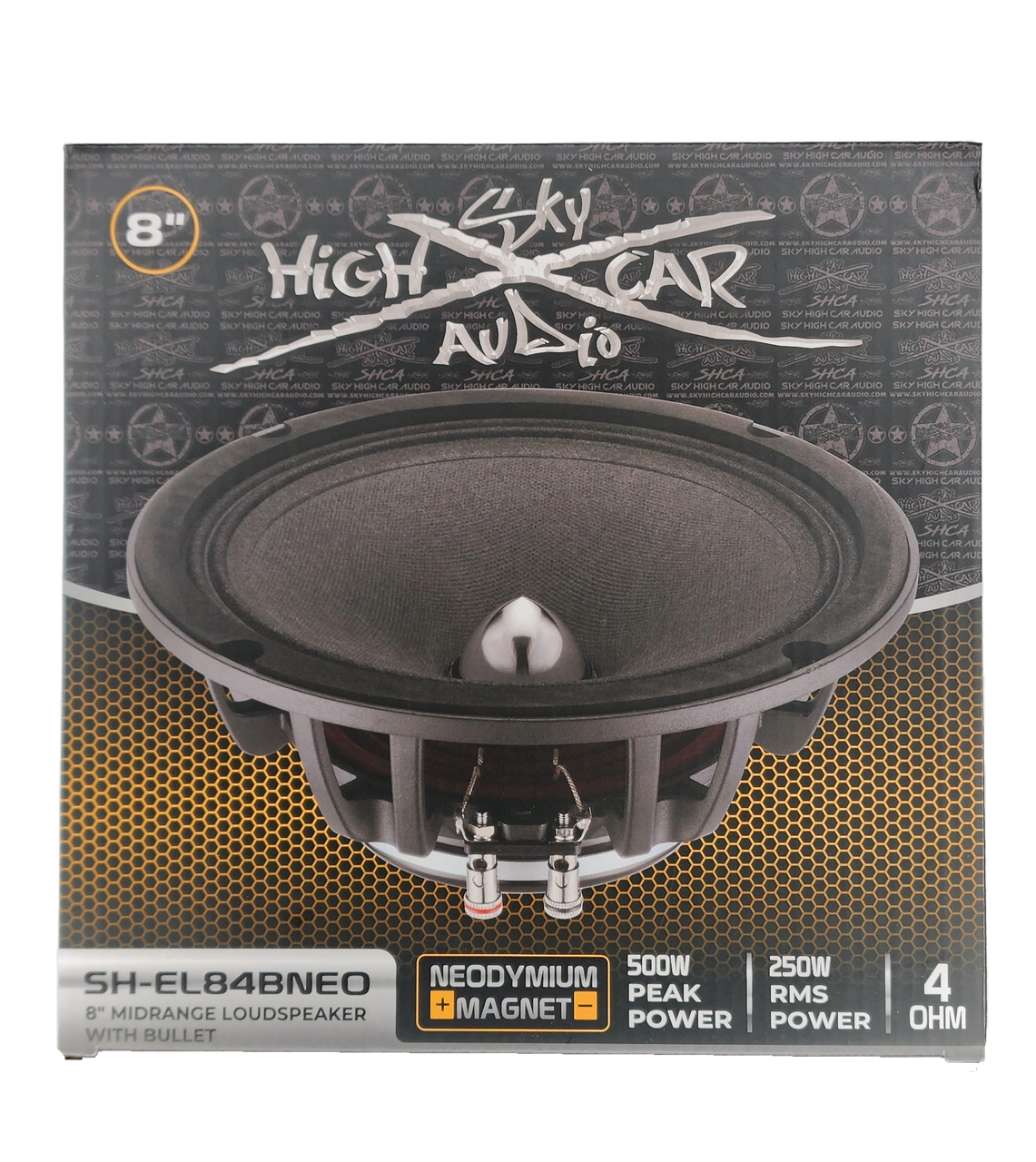 Sky High Car Audio SH-EL84BNEO 8" Neodymium Bullet Midrange Loudspeaker (Single)