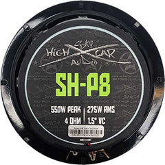 Sky High Car Audio SH-P8 8" Coaxial Midrange Loudspeaker w/ 1" Bullet Tweeter (Single)
