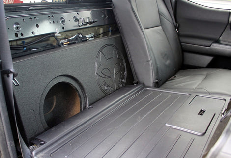 FOX ACOUSTICS 2016-UP Toyota Tacoma Crew Cab 2-10" SEALED SUBWOOFER BOX