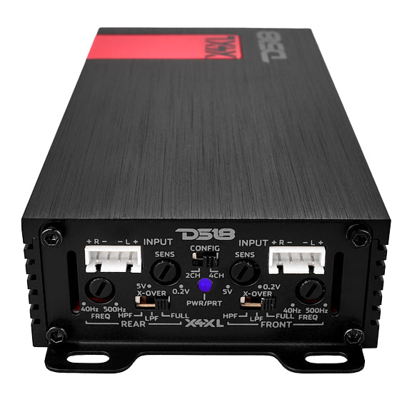DS18 X 4-Channel Ultra Compact Class D Amplifier 4 x 120 Watts Rms @ 4-ohm