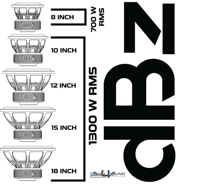 DOWN4SOUND DBz-15 D4 15” Car Subwoofer – Dual 4-Ohm, 1300W RMS Budget Bass