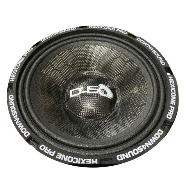DOWN4SOUND Hexicone PRO 100 SS8 All SZN - 10" Carbon Fiber Pro Audio Speaker - 300W RMS, 8 Ohm