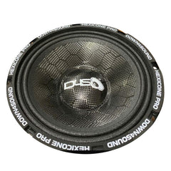 DOWN4SOUND Hexicone PRO 100 SS8 All SZN - 10" Carbon Fiber Pro Audio Speaker - 300W RMS, 8 Ohm