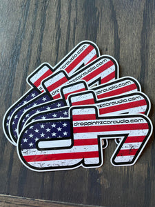Droppin HZ American Flag Decal PACK OF 5