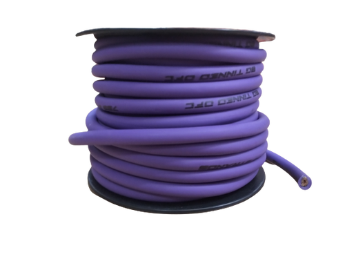 FULL TILT 8 GAUGE PURPLE 50' TINNED OFC OXYGEN FREE COPPER POWER/GROUND CABLE/WIRE