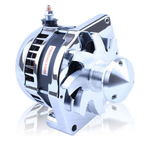 S Series 6 Phase High Output 240 Amp Alternator with 6.61" - Self Exciting - Chrome w/March 1.75" Pulley and Fan