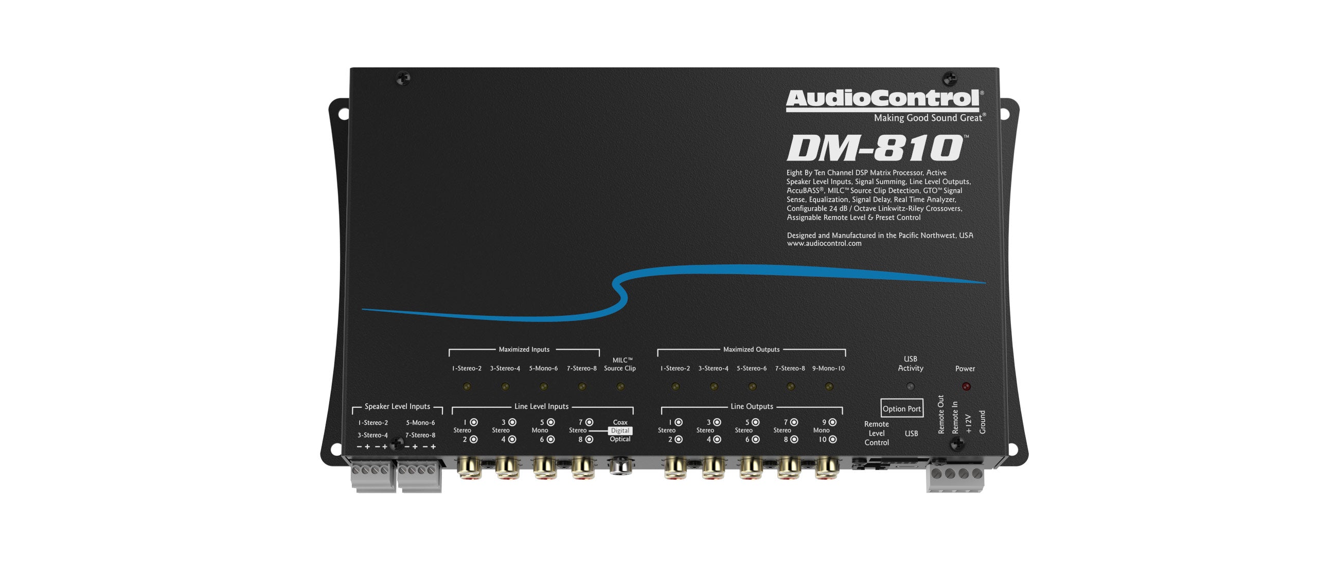 Audio Control DM-810 premium 8 input 10 output dsp matrix processor
