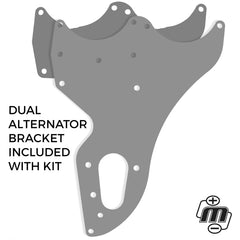 Mechman Dual Bracket Black 05-13 GM Trucks W/4.8L, 5.3L, & 6.0L (Includes B8206400B And B8302400B)