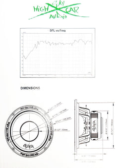 SHCA Pro Audio HD8.4E 8" Hybrid Midrange Coaxial Speaker 450 Watts 4 ohm (Single)