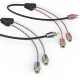 DS18 HQRCA Level 3 Rca Y Connector Black + Red Kit